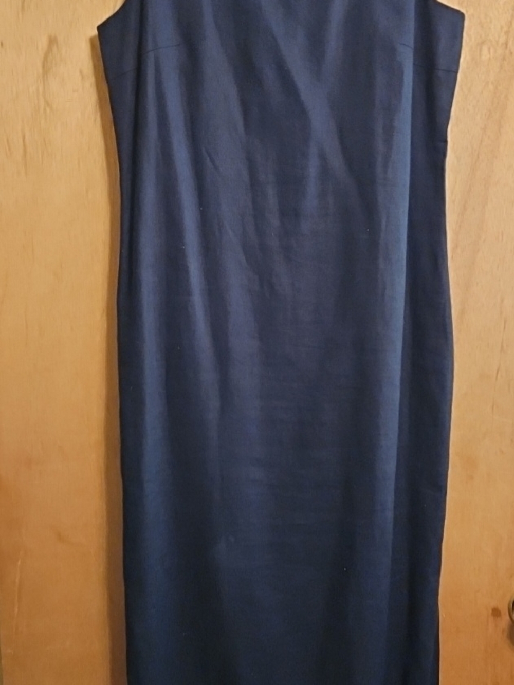 Due  Per Due 100% Linen Black Classic Sleeveless Sheath Dress